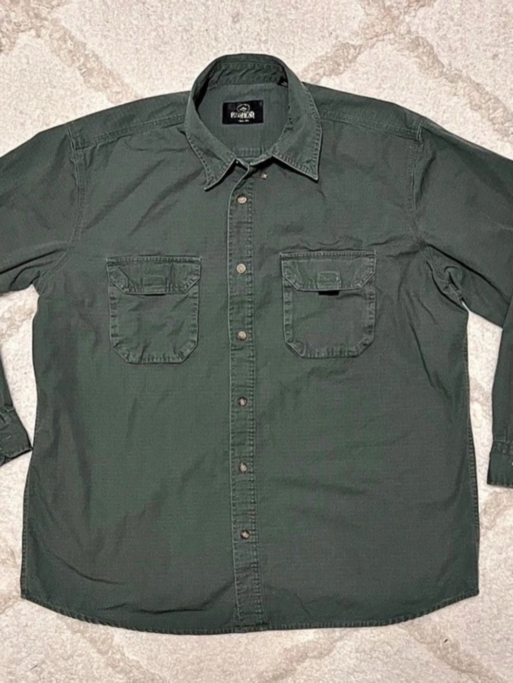 RedHead Men's Cotton Casual Button Down in Green XL